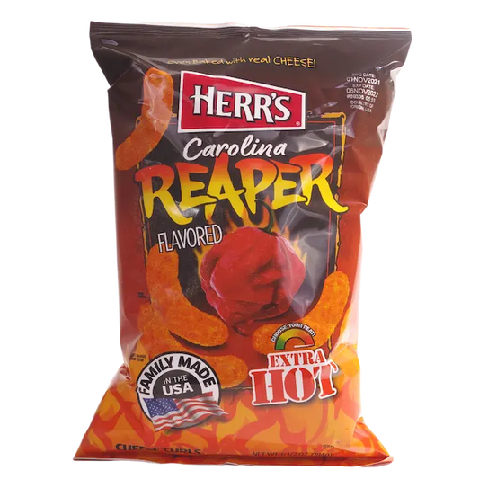 Herr's Carolina Reaper Cheese Curls 12x170g (MHD)