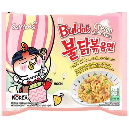 Samyang Buldak Cream Carbonara Hot Chicken Ramen 40x140g